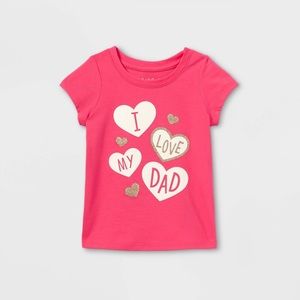 Cat & Jack l' 'I Love My Dad' Short Sleeve T-Shirt Toddler: 4-T